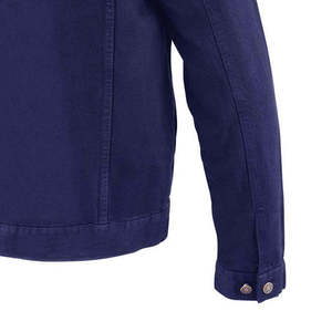 Veste en jean pour homme en gros, 100 % coton, coupe ajustée, boutonnée, style hip-hop, respirante, séchage rapide, position du logo personnalisable - Product Image 4