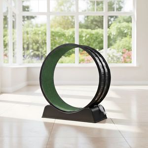 80*34*86CM Black PP Track Connector Assembly Shape Green Carpet 15kg Cat Treadmill Including 1 Cat Teaser Stick <b>Exercise</b> <b>Wheels</b> - Product Image 3