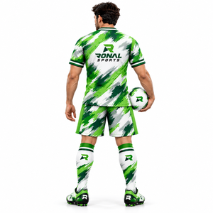 Conjunto de camiseta de fútbol transpirable de alta calidad, 100% poliéster, uniforme de fútbol personalizado a la venta a bajo precio. - Product Image 4