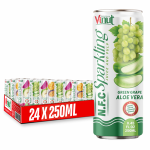 น้ำองุ่นเขียวสปาร์คกลิ้ง 250 มล. รับผลิตแบบ OEM ODM แบรนด์ส่วนตัว ผู้ผลิตเครื่องดื่ม - Product Image 1
