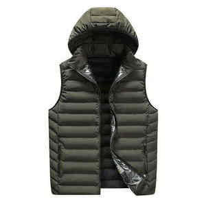 Premium Quality <b>Men's</b> Sleeveless Hooded Puffer <b>Jackets</b> <b>Lightweight</b> Comfortable Fabric <b>Men's</b> Plain Colors Puffer <b>Jackets</b> - Product Image 3