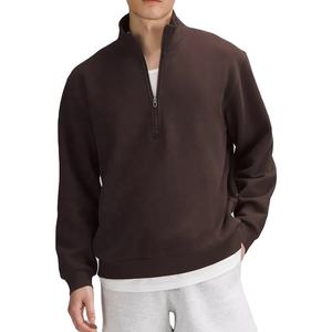 High Quality 100 Percent Cotton <b>Mens</b> 1/4 <b>Zip</b> <b>Sweatshirt</b> Custom Logo Womens Oversized <b>Half</b> <b>Zip</b> Casual <b>Sweatshirt</b> Embroidered - Product Image 3