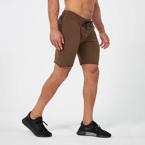 Pantalones Cortos de Felpa de Algodón para Hombre al por Mayor, con Logotipo Personalizado, Diseño Liso, Antiarrugas, para Fitness y Streetwear - Product Image 2