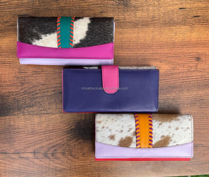 กระเป๋าคลัทช์หนังวัวรีไซเคิลสำหรับผู้หญิงกระเป๋าคลัทช์หนังวัวหลากสีมีสไตล์กระเป๋าใส่บัตร - Product Image 4