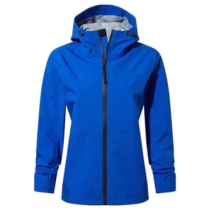 Blue <b>Women's</b> Waterproof Windbreaker <b>Jacket</b> Hooded <b>Zip</b> <b>Up</b> Lightweight Outdoor Rain Coat for Hiking for travel - Product Image 1