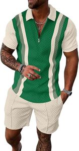 Men Summer <b>Knitted</b> Embroidered 100% Cotton Quick Dry Short Sleeve Custom Logo Joggers Suits <b>Set</b> Shirt and Short <b>Set</b> - Product Image 4