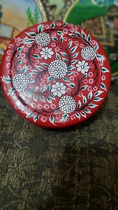 Premium Printed Iron Masala Dabba Round Spice Storage <b>Box</b> with Floral Design Lid for Indian Kitchen Decorative Printed Iron <b>Box</b> - Product Image 6