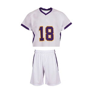 Uniforme de lacrosse respirant à séchage rapide 100% polyester avec col en V, manches courtes, logo sur le devant, service OEM - Product Image 2