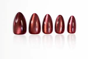 Uñas postizas metálicas al por mayor, personalizadas de fábrica OEM ODM, con forma de almendra o ojo de gato, en cromo cobre, de presión. - Product Image 6