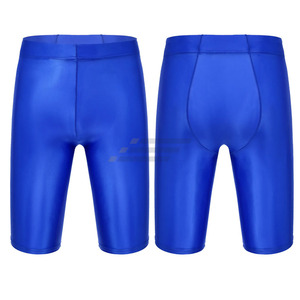 Shorts de compression pour hommes Fitness High Street, taille élastique, respirants, séchage rapide, Spandex/Polyester, été, personnalisables - Product Image 2