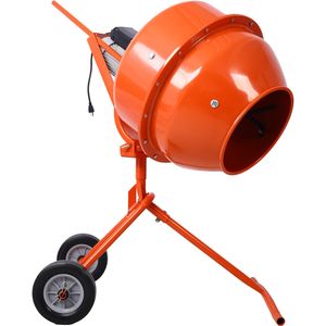 Mezcladora de Cemento Eléctrica Portátil de 370W, Capacidad de 4.6 Pies Cúbicos Manivela para Mezclar Mortero con Rueda para Mezcladoras de Concreto - Product Image 5
