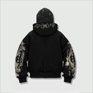 Denish Sports Wear Sweat à capuche zippé surdimensionné pour homme, broderie personnalisée, style Hip Hop Streetwear, automne, écologique, haute qualité - Product Image 3