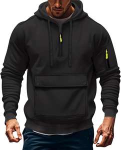 Sweat à capuche zippé pour homme, surdimensionné, de haute qualité, style vintage, effet délavé soleil et usé, délavé à l'acide - Product Image 5