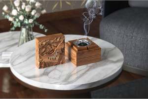 Compre un Mubkhar de Estilo Árabe, Nuevo Diseño, Porta Incienso Religioso, Quemador de Incienso Bakhoor, Quemador de Incienso de Madera y Metal a Bajo Precio - Product Image 4