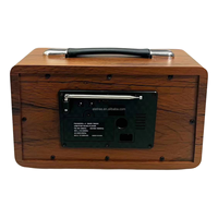 ELETREE R-3299BT, haut-parleur Bluetooth rétro en bois, radio FM/AM/SW, radio portable rechargeable avec poignée, alimentation AC/DC, USB, TF
