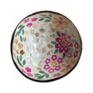 ชามเปลือกมะพร้าวทำมือจากเวียดนาม ย่อยสลายได้ หรูหรา ประดับมุก ตกแต่งด้วยแลคเกอร์ เป็นมิตรกับสิ่งแวดล้อม ของตกแต่งบ้านสไตล์โบฮีเมียน - Product Image 2