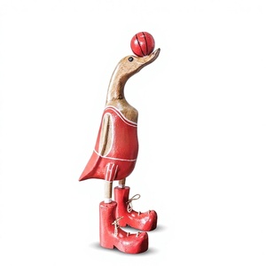 <b>BASKET</b> BALL PLAYER DUCK BAMBOO HANDICRAFT - Product Image 1