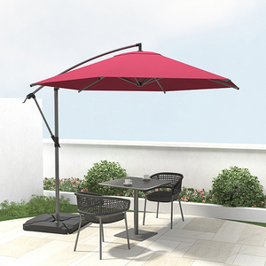 Grand parapluie de marché extérieur robuste Poussée à la main ronde Grand parapluie de <span class=keywords><strong>Paris</strong></span> Parasol d'extérieur en aluminium pour patio et jardin - Product Image 4
