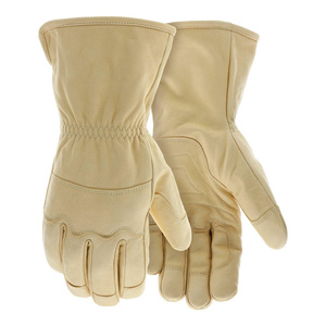 Gants de soudage TIG en cuir de chèvre renforcé avec doublure en Para Aramid, résistants à la chaleur, pour la lutte contre les incendies, la construction et le barbecue - Product Image 1