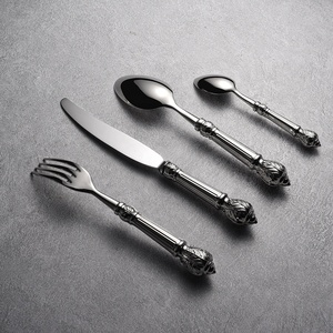 Western Tableware Unique Handle Cutlery Salad Servers Stainless Steel Standard Cutlery Tableware Designer Set - Product Image 6