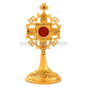 Relicario Ostensorio para la Iglesia Católica |   Vaso monstruoso de latón – DOUBLE VEE EXPORTS - Product Image 2