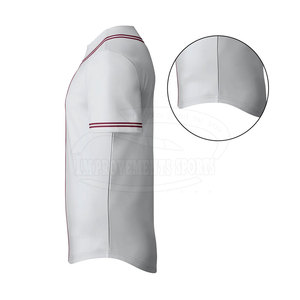 Maillot de baseball à séchage rapide pour hommes, vêtements de sport respirants, coupe ajustée avec option de taille supérieure, couleur unie - Product Image 4