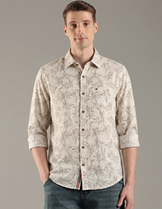 Chemise décontractée pour homme Enovate à manches longues, double boutonnage, en coton respirant, avec col rabattu, pour le printemps - Product Image 3
