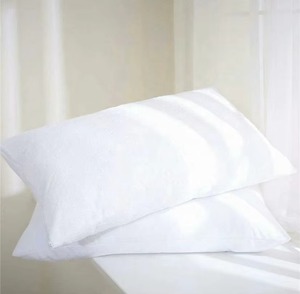 Housse de coussin blanche pour hôtel, taies d'oreiller décoratives, taies d'oreiller unies pour chambre d'hôtel - Product Image 5