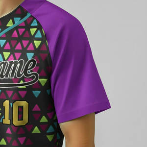 Maillots de baseball en promotion – Personnalisables, vierges, 100 % polyester, boutonnés, respirants, à rayures, manches courtes - Product Image 3