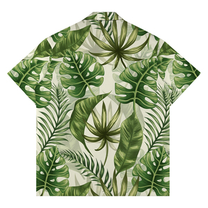 T-shirt décontracté à manches courtes pour homme, imprimé 3D palmier, respirant, en coton délavé, idéal pour les vacances à la plage d'été à Hawaï - Product Image 5