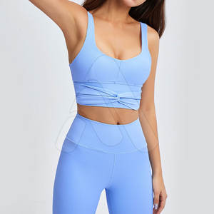 Ensemble de yoga deux pièces pour femme 2026 : Tenue de sport athlétique, respirante, sans coutures, avec leggings ajustés et haut de fitness très élastique - Product Image 6