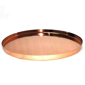Plato de cobre redondo brillante, chapado en cobre, ecológico, decorativo, elegante, con nuevo diseño. - Product Image 6