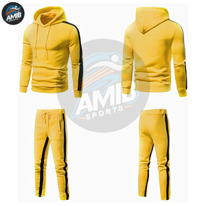 Best Quality Hooded Men's <b>Tracksuits</b> Custom Color Winter Oem Service Polyester/Cotton Breathable Lightweight <b>Tracksuits</b> - Product Image 3