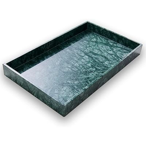 Plateau de service décoratif en marbre blanc naturel, artisanal et écologique, avec bords festonnés élégants, pour la décoration de la maison, la cuisine et les mariages - Product Image 3