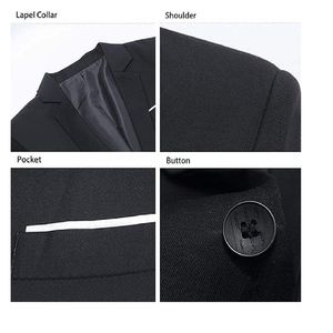 Blazer para hombre recién llegado, elegante, corte ajustado, chaqueta formal, tela de alta calidad, perfecto para marcas de moda masculina moderna. - Product Image 6