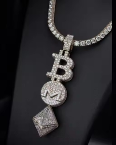 Hip Hop Luxury Custom Moissanite Letter <b>Pendant</b> 925 <b>Silver</b> Rapper Bust Down Fully Iced Out Personalized <b>Initial</b> Letter <b>Pendant</b> - Product Image 1