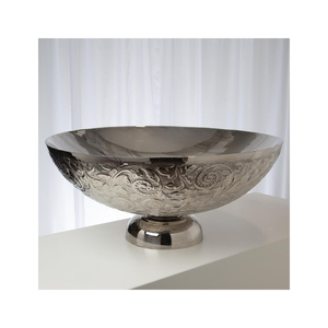 Tazón decorativo de metal hecho a mano, diseño personalizado, forma redonda, para comida, frutas, aperitivos, postres, para uso en restaurantes. - Product Image 1