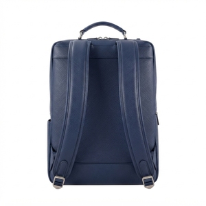 Sac à dos pour ordinateur portable en cuir véritable pour homme, grande capacité, style vintage, pour les voyages d'affaires, protection RFID, design ergonomique - Product Image 3