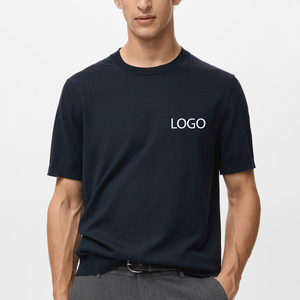 Haut à manches courtes polyvalent, design uni / col rond, service OEM, design respirant en coton, tout usage - Product Image 1