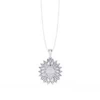 Pendentif en diamant de culture brillant taillé en forme de chaîne, couleur D-E-F, or jaune, rose et blanc massif, luxe, certifié IGI, bijoux fins unisexes