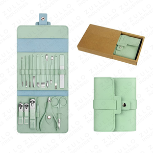 Luxury 16PCS Stainless Steel Nail Care Grooming Set <b>Manicure</b> Pedicure <b>Kit</b> with Sharp Nail Clippers Travel Case - Product Image 2
