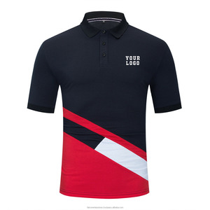 T-shirt pour hommes Logo personnalisé Patchwork brodé pour Polo Golf T-Shirt décontracté à manches courtes Fitness T-Shirt - Product Image 4