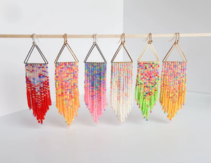 Pendientes de Cuentas Hechos a Mano con Base de Algodón, Joyería Moderna de Alta Calidad para Mujeres y Niñas por HF Crafts - Product Image 1