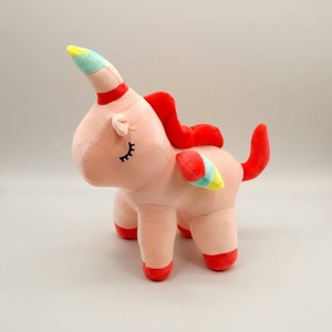 Peluche licorne mignonne en tissu Velboa, jouet en peluche pour enfants, vente en gros - Product Image 1