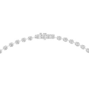Collier Lariat en or blanc 18 carats plaqué rhodium LUSSO avec pierres latérales de 27,6 carats en diamants de laboratoire pour femmes - Product Image 4