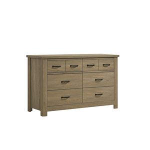 Comò Finn 51 in finitura rovere grigio caffè con 6 cassetti e manici neri mobili eleganti per camera da letto - Product Image 2