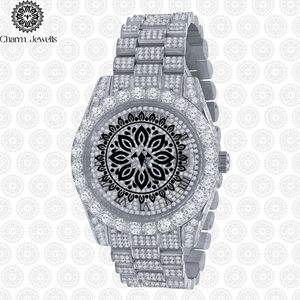 Reloj de Lujo para Hombre Charm Jewells, Acero Inoxidable, Esfera de 40 mm, Bisel con Diamantes, Movimiento Mecánico Analógico, Resistencia al Agua de 10 Bares, con Botón de Presión - Product Image 2