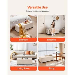 Panca contenitore imbottita in velluto con bottoni trapuntati e struttura in metallo, con coperchio ribaltabile, per camera da letto o soggiorno - Product Image 2