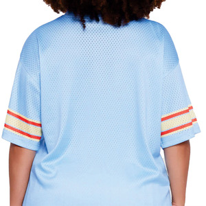 Streets Women’s Oversized <b>Mesh</b> American Football Jersey Plus Size Vintage Athletic Tee OEM Sportswear Manufacturer Private Label - Product Image 2