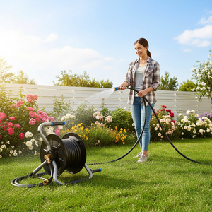 Modern Portable Hose Reel 75-ft with Steel Stand, Hybrid Polymer for Industrial Automotive Portable Lightweight ODGGAD002 - Product Image 4